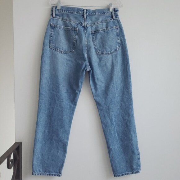 Frame Denim Size 29 Le Original High Rise Straight Distressed Light Blue Jeans - Picture 7 of 9